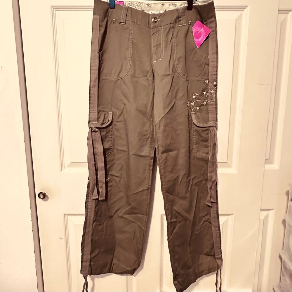 Vintage | Pants | Vintage Olive Green Cargo Pants w/Embroidery